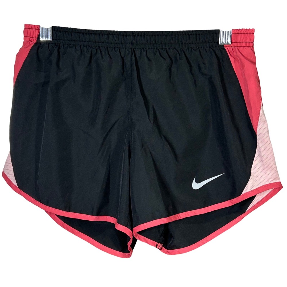 Nike Dri Fit Running Shorts Black Pink Athletic Performance Womens XS
